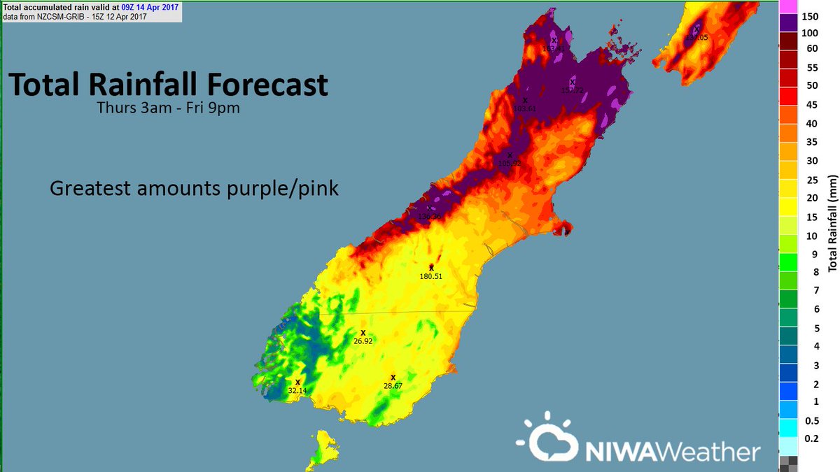 NiwaWeather's tweet photo. In the South Island, Marlborough, Nelson and parts of Tasman to bear the brunt of #CycloneCook overnight https://t.co/UVK3pP33ZH