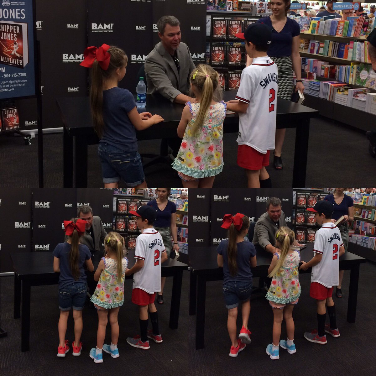 JessicaPCox's tweet image. They were SO excited about meeting @RealCJ10 tonight at #booksamillion! #colesbaseballidol #memories #bravesfans