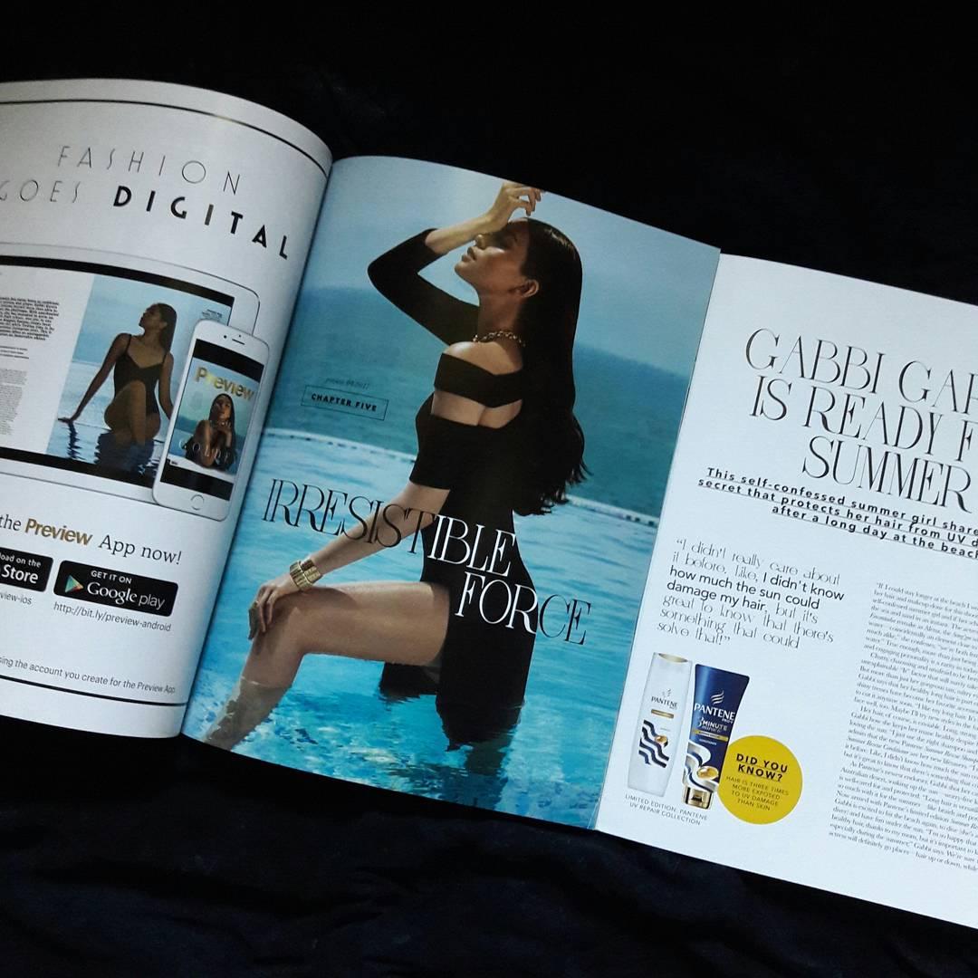 sincerelygabbi's tweet photo. yey! got my own copy of preview magazine! congrats love! #GabbiForPreview #GabbiForPantene https://t.co/VchYrxCheU