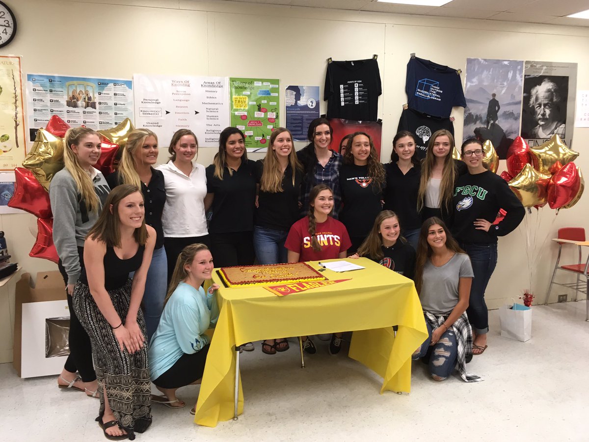 GreatDay2BAHawk's tweet photo. Victoria off to @FlaglerCollege to play volleyball 🏐. Congrats to all of those who have contributed to her success.  Big day for @AofCreek. https://t.co/z0jEkfjCMM