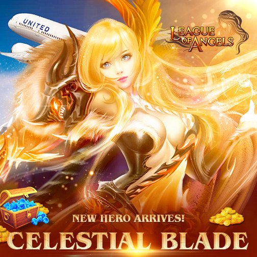 Anyway, new hero Celestial Blade arrived on time! #UnitedAirlines