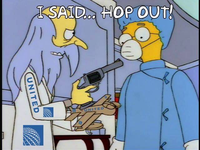 iamdanlevey's tweet photo. I said... hop out! #SpruceMoose #NewUnitedAirlinesMottos https://t.co/aCxFRI188E