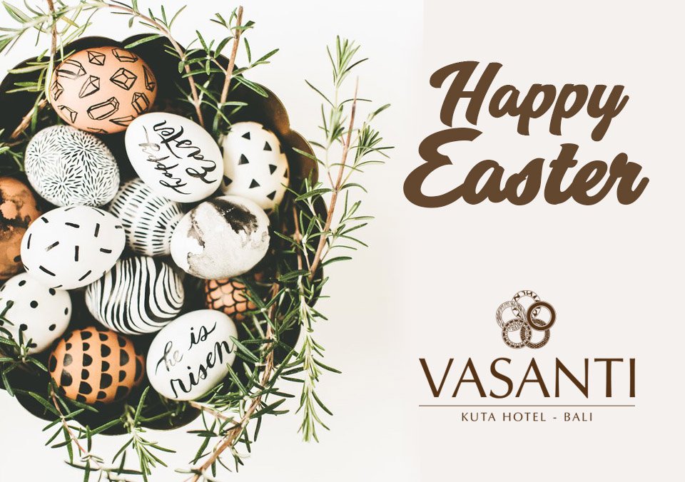 VasantiKuta's tweet photo. We wish you a happy #easter 
#vasantikutahotel #butiquehotel #balihotel #holiday #bali  #balidaily  #destination #wonderfulindonesia https://t.co/Am6w9fQFIC