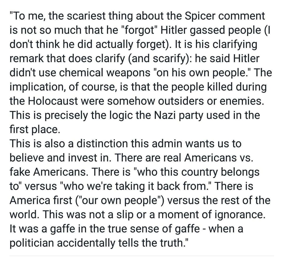 petruscaro's tweet image. #dumptrump #fascism #SpicerHistory #SpicerFacts #hitler #Gaslighting #Holocaust #HolocaustDenial