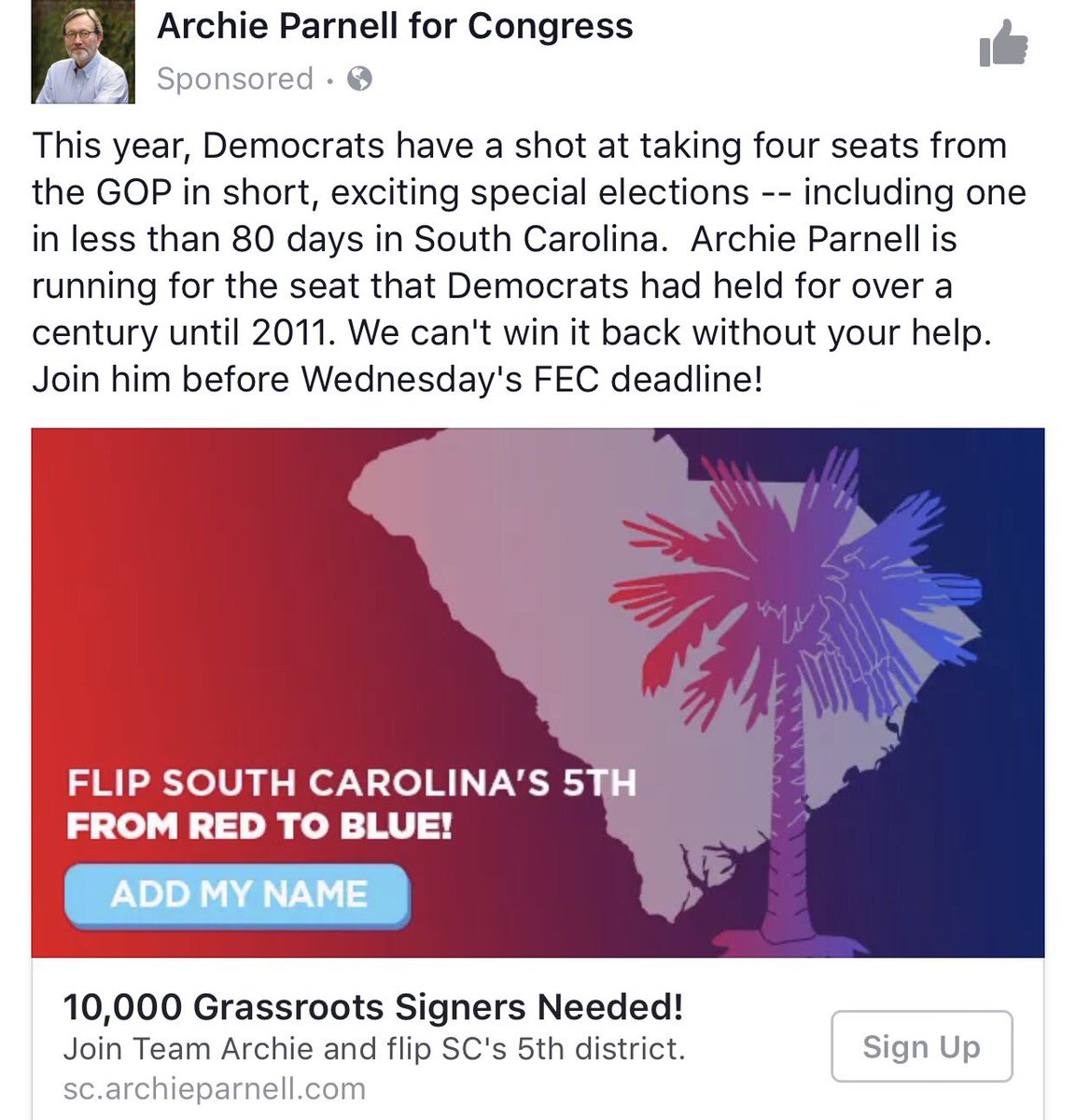Patriot0823's tweet image. #SouthCarolina5th #ArchieParnell