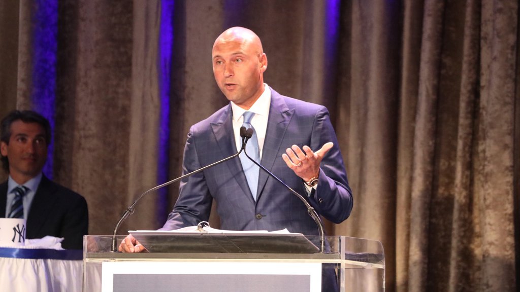 MLB on Twitter "The iconic Derek Jeter honored at Yankees