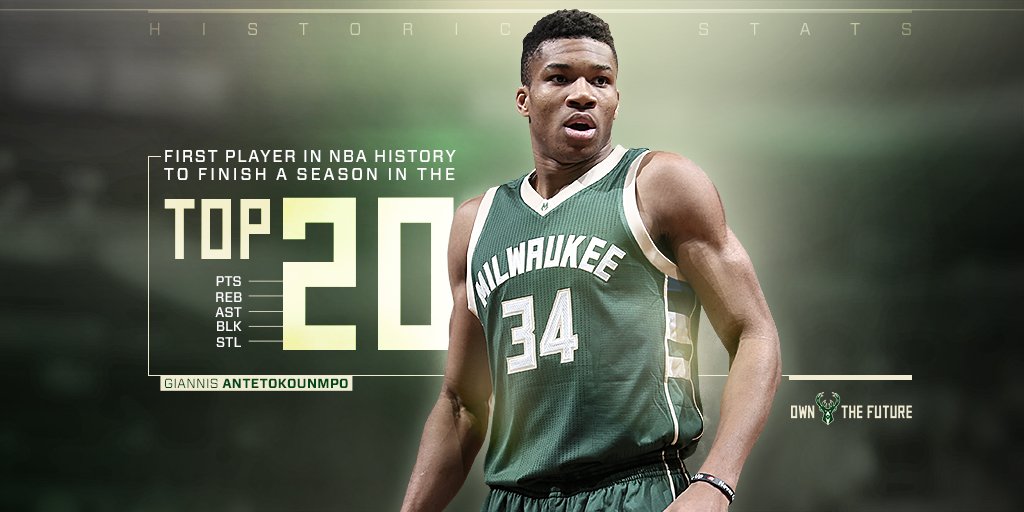 Bucks's tweet photo. Historic Season by @Giannis_An34!!

#OwnTheFuture https://t.co/NGnD3xrMDU