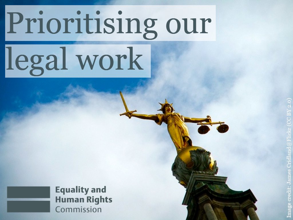 EHRC's tweet image. .@EHRCChair discuses our legal achievements this year, including funding for 100+ disability discrimination cases: bit.ly/2ooOTlY