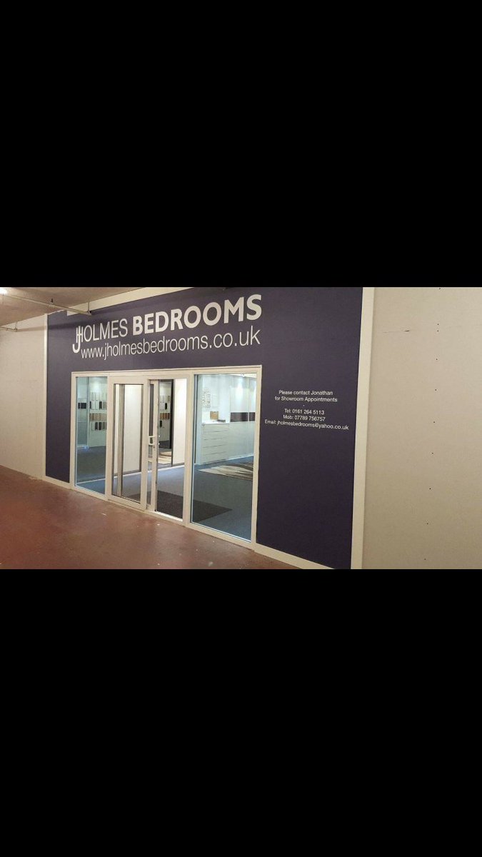 front of the show room today. Houldsworth mill, reddish #slidingwardrobes #modern #style #bedroom #cheshire #manchester #contemporary