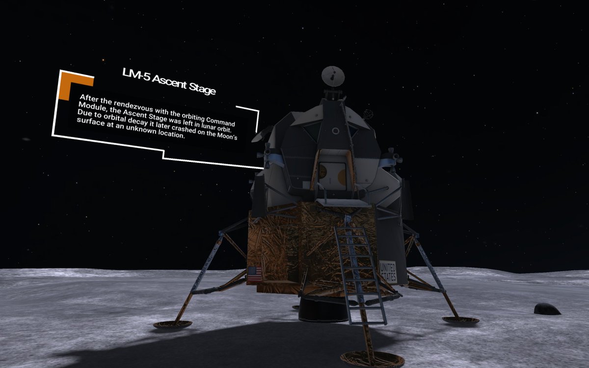 In our latest update on mobile #VR we've added a feature called Moments In Time. It includes an #Apollo11 landing scene: