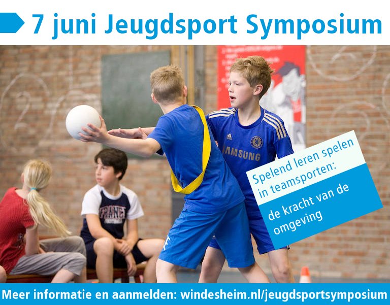 Verrijk op 7 juni je sportpraktijk en doe op het Jeugdsport Symposium kennis op over leren spelen in teamsporten: bit.ly/2nKZt54