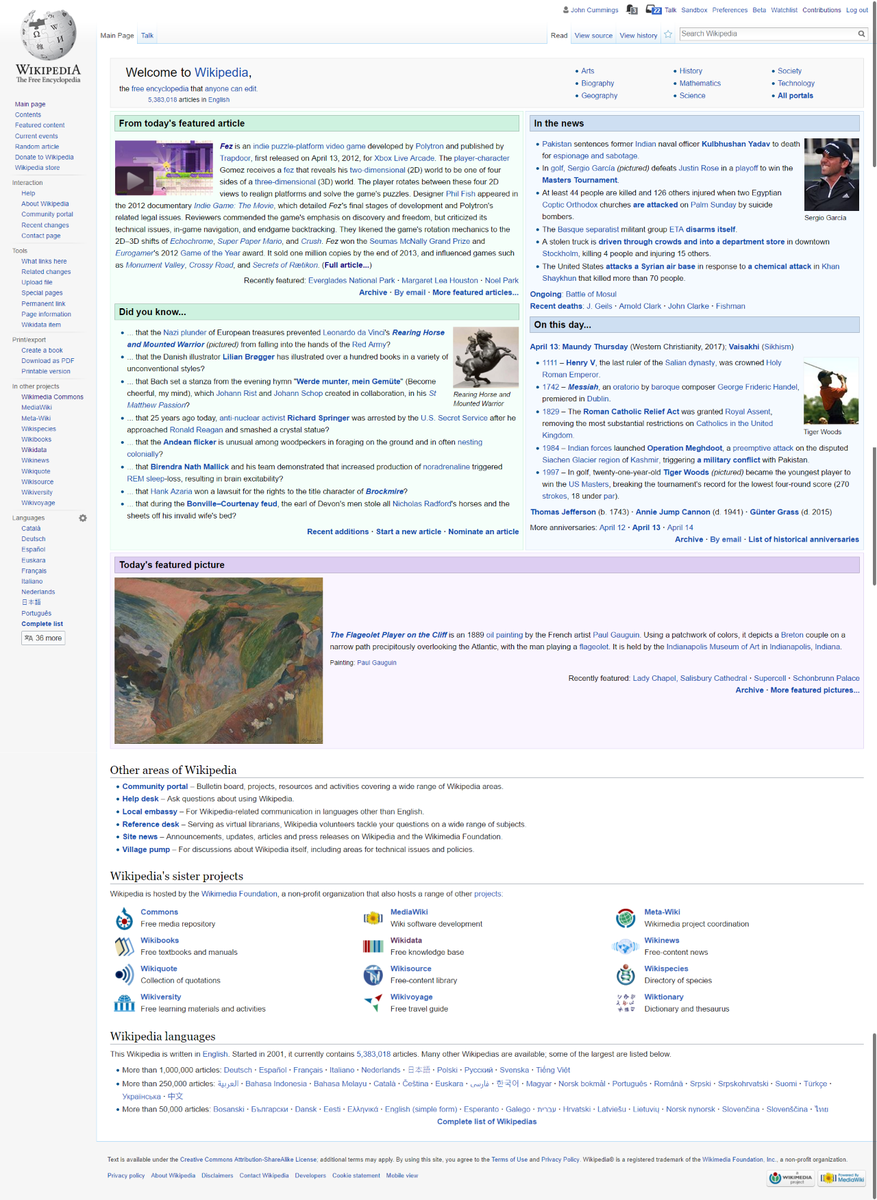 mrjohnc's tweet photo. @Polytron Fez is the featured article on the front page of English language Wikipedia this morning https://t.co/8uZMvfIZe7