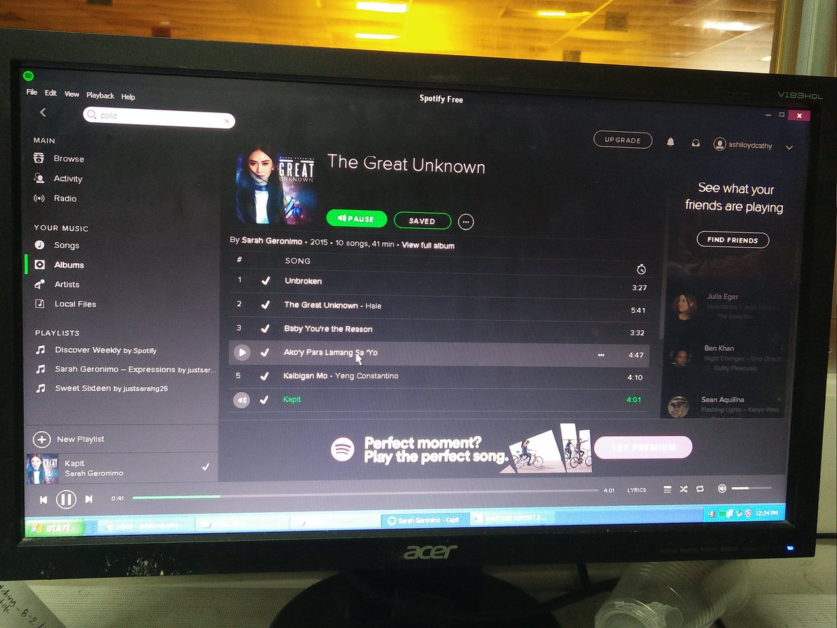 CathMarasigan20's tweet photo. Holiday pero work work work. Di Bale Double pay naman hehe..
#WhileWorking #Spoftify #TheGreatUnknown #Album @JustSarahG pampagana hehe. https://t.co/ySdOzBtBr9
