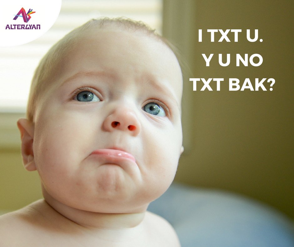 altergyan's tweet image. Have you ever received a text like this from someone? 
#Texting #English #LearnEnglishQuickly #LanguageApp