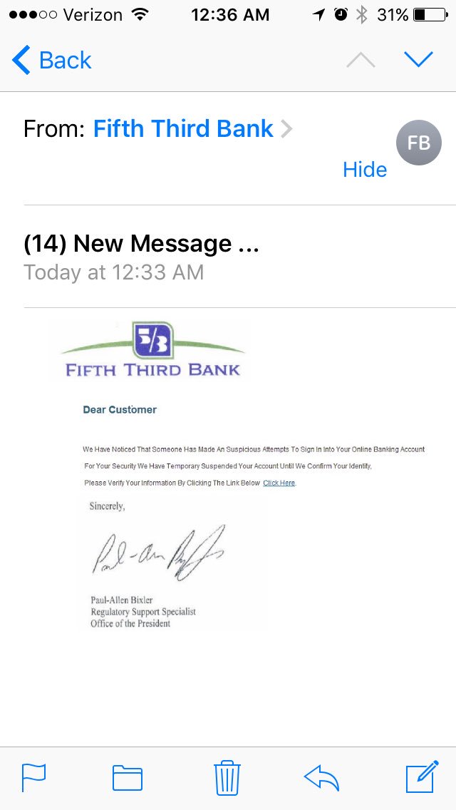 DumplingHouse's tweet photo. @FifthThird I keep getting thirds emails. I'm not a member of fifth third bank. https://t.co/s7do986cnL