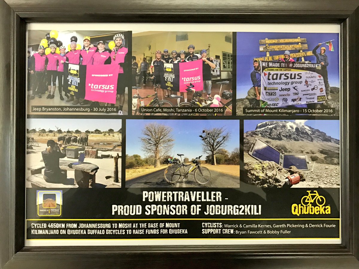 Thanks <a href="/Warrick_Kernes/">Warrick Kernes</a> @ActionGearSA Action &amp; the crew, for this picture of there #joburg2kili adventure. They raised money for <a href="/Qhubeka/">Qhubeka Charity</a>.
