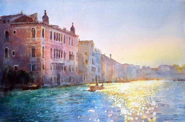 CecilRice's tweet photo. .@7DialsArt @artistshouses  #Brighton #AOH17

Morning sunlight just appearing over distant rooftops and sparkling on the Grand Canal. https://t.co/faHqLbZ8yt