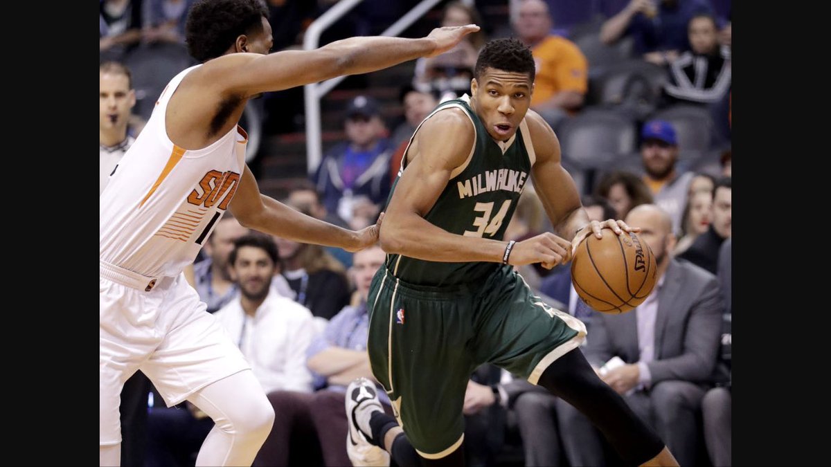 Codgronn24's tweet photo. Look out world. #dembucks made the playoffs and they're taking it all this year! @markwebber3712 and I are callin it. We see you, Giannis. 👀 https://t.co/zKC1HgsNIa