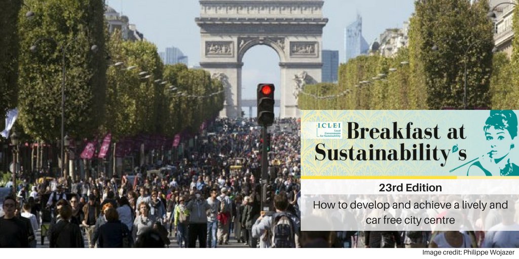 ICLEI_Europe's tweet photo. 23rd Breakfast at Sustainability's: How to develop and achieve a lively and #carfree city centre. Are you joining? https://t.co/rhL8AMTOmT https://t.co/y6Mvje9yn0