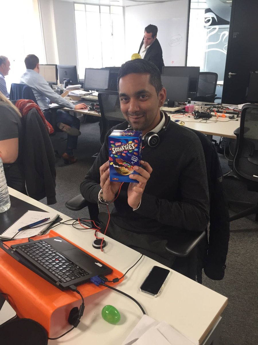IncisiveCareers's tweet photo. @malshah1and @MarkBaring1 looking all smug with their winnings from yesterday's #Easter egg hunt 🐰 🐣 #IncisiveLife #SmugLife https://t.co/YX9OqmeMK2