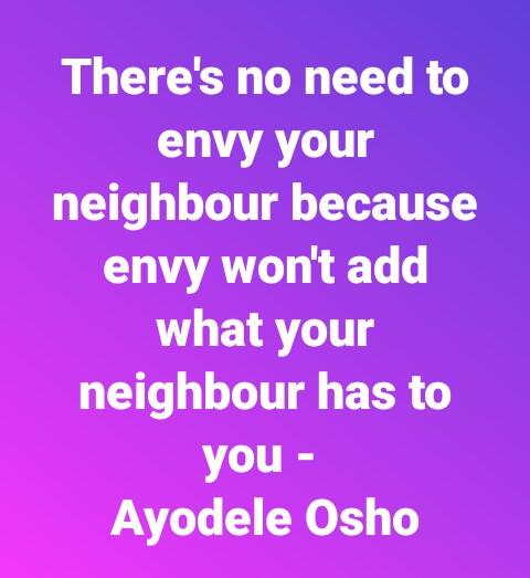 Oshosam's tweet photo. Avoid envy, it diminishes your self-worth #youandyourvision #purposeandvision #leadership #quoteoftheday #life101 https://t.co/JFNNEw71cI