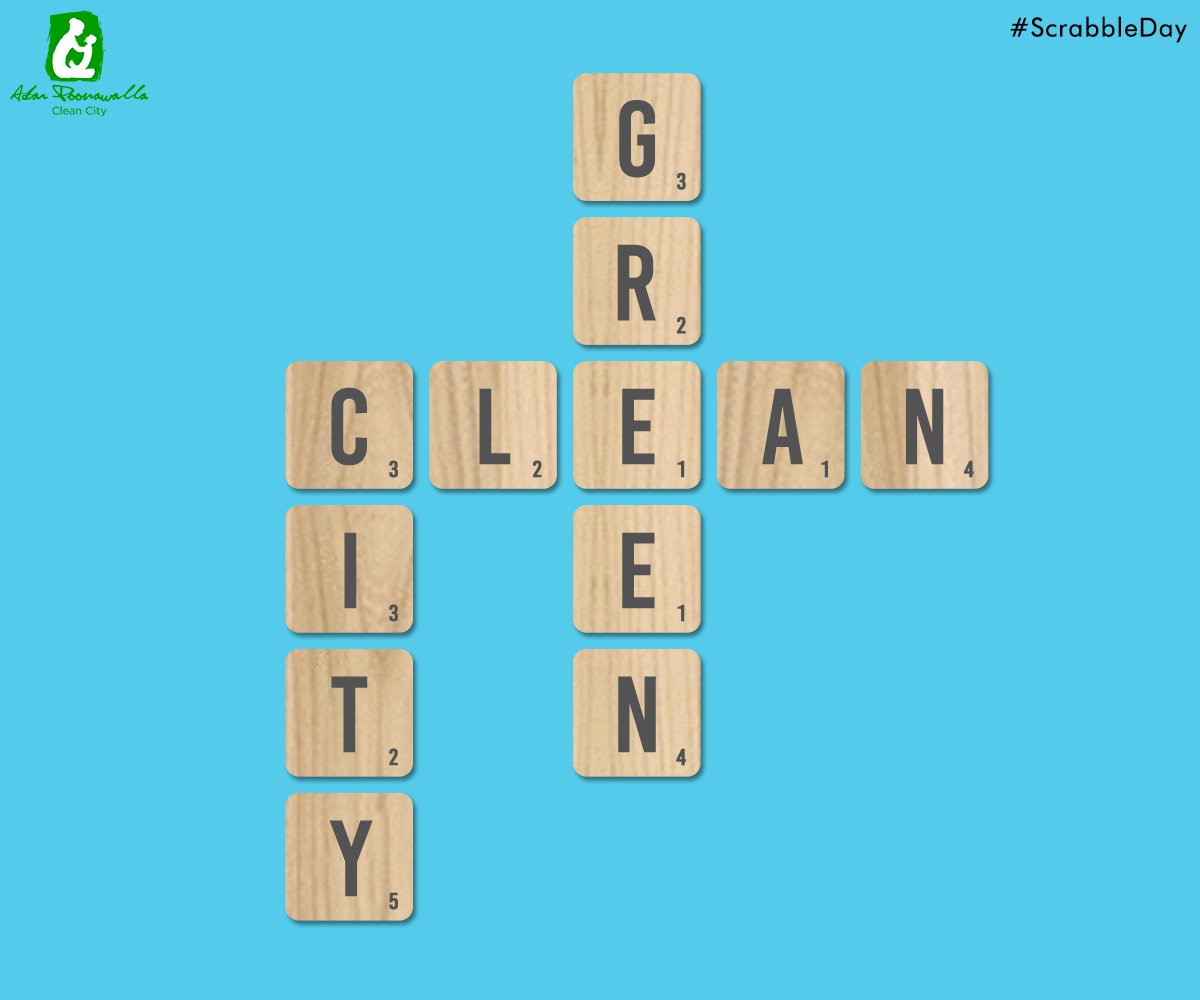 When #CleanCity is in your mind. Happy #ScrabbleDay