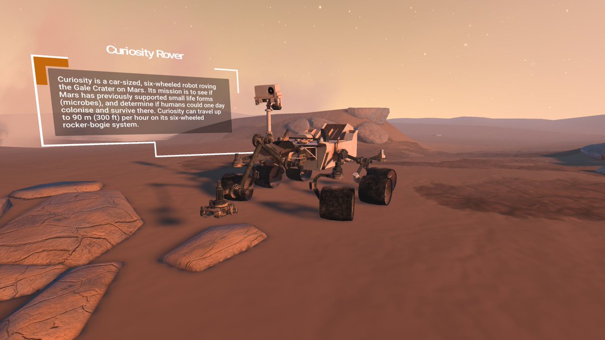 A new location in <a href="/StarChartApp/">Star Chart</a> #VR Moments In Time feature is <a href="/NASAJPL/">NASA JPL</a> 's the Curiosity Rover on Mars.