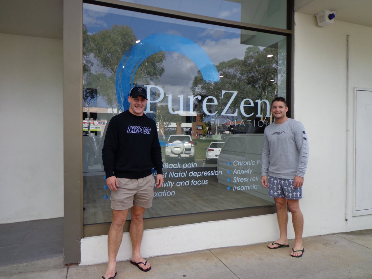 Exciting day at Pure Zen! <a href="/RaidersCanberra/">Canberra Raiders</a> <a href="/Jarrodcroker/">Jarrod Croker</a> <a href="/luke_bateman/">luke Bateman</a> dropped by for a float in the Dream Pod #floatcanberra #purezen