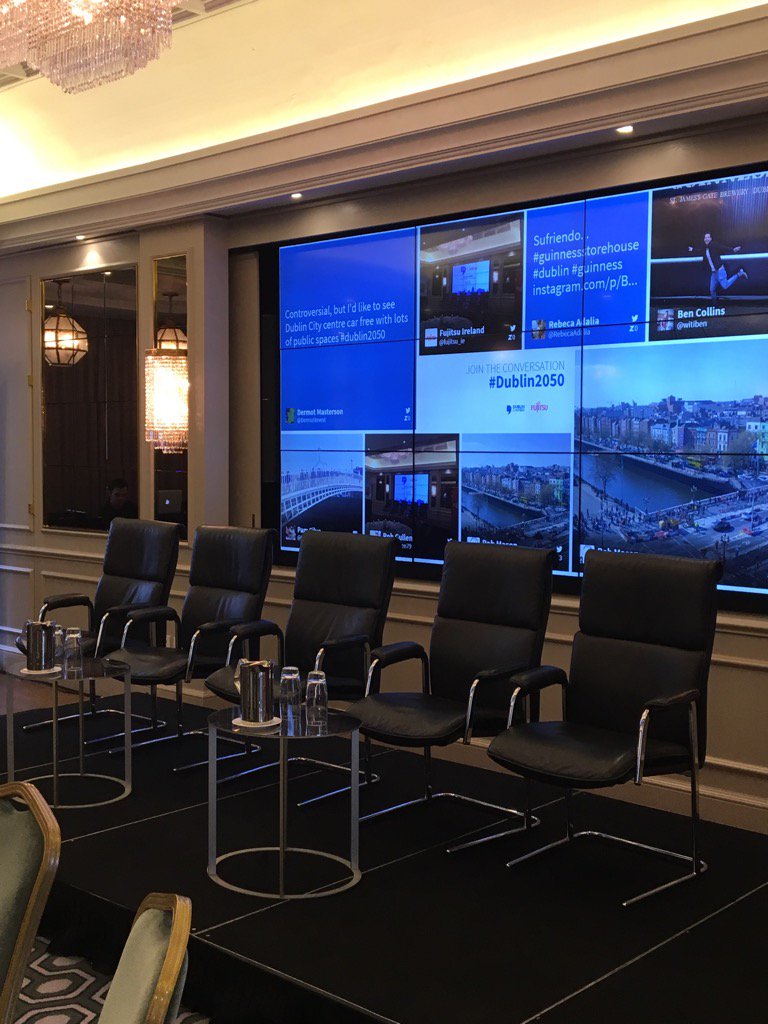 fujitsu_ie's tweet photo. Getting ready for this mornings @Dublin_2050 discussion #Dublin2050 #Dubcham https://t.co/blSRyQUZMh