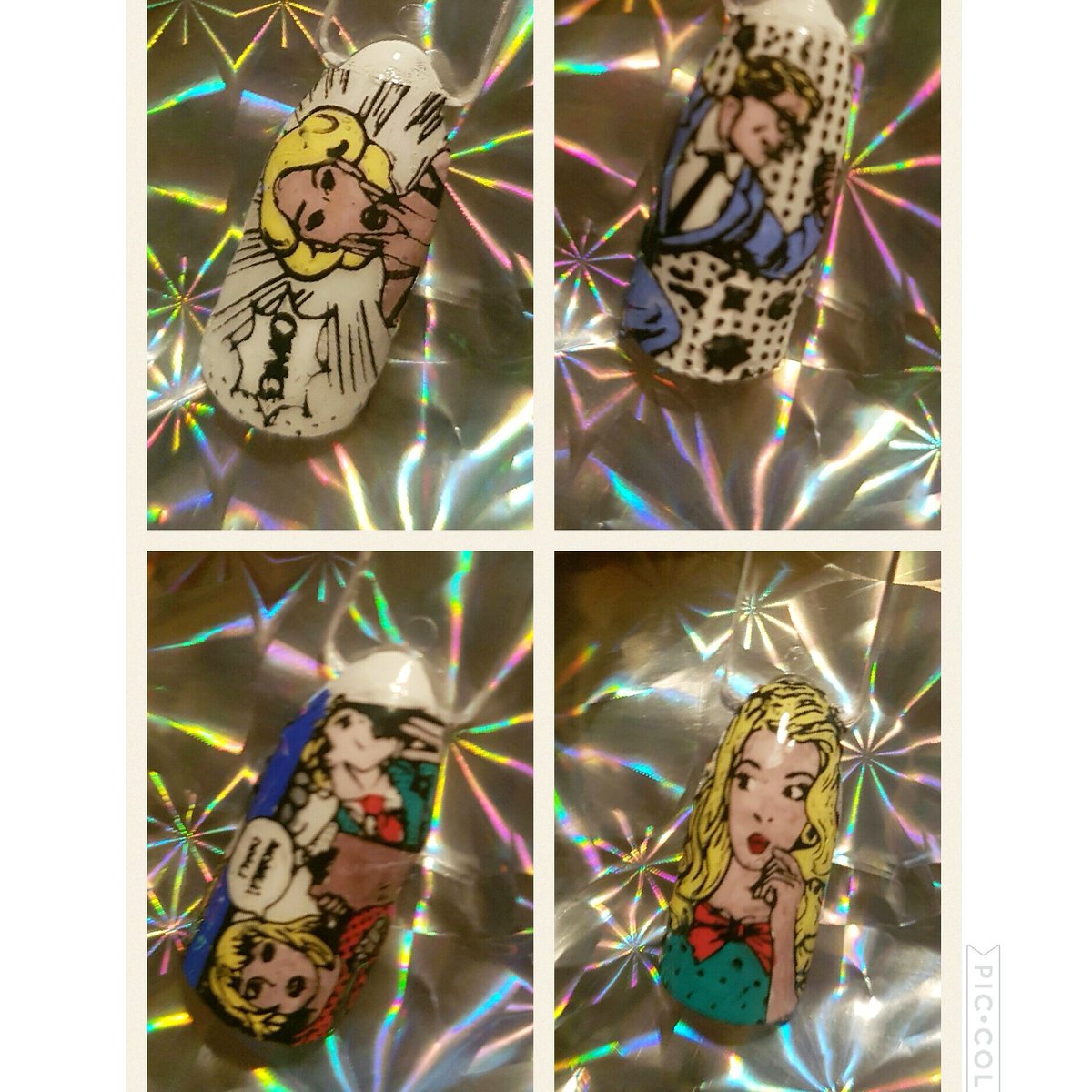 Laurens_nail_de's tweet photo. #comicnails #nailpattern #nails #nailpolish #nailart #naildesign #nailstagram https://t.co/eAjiDGJRwq