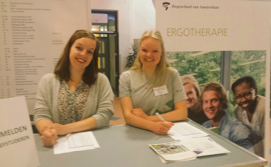 Dank! aan <a href="/LynnSangers/">Lynn Sangers</a> voor de supergoede organisatie van alle proefstudeerdagen @hva_fysio <a href="/HvA_Ergo/">HvA Ergotherapie</a> #hvaoefentherapie
