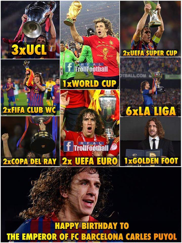 Happy Birthday to one of the Greatest Football Captain Carles Puyol! 