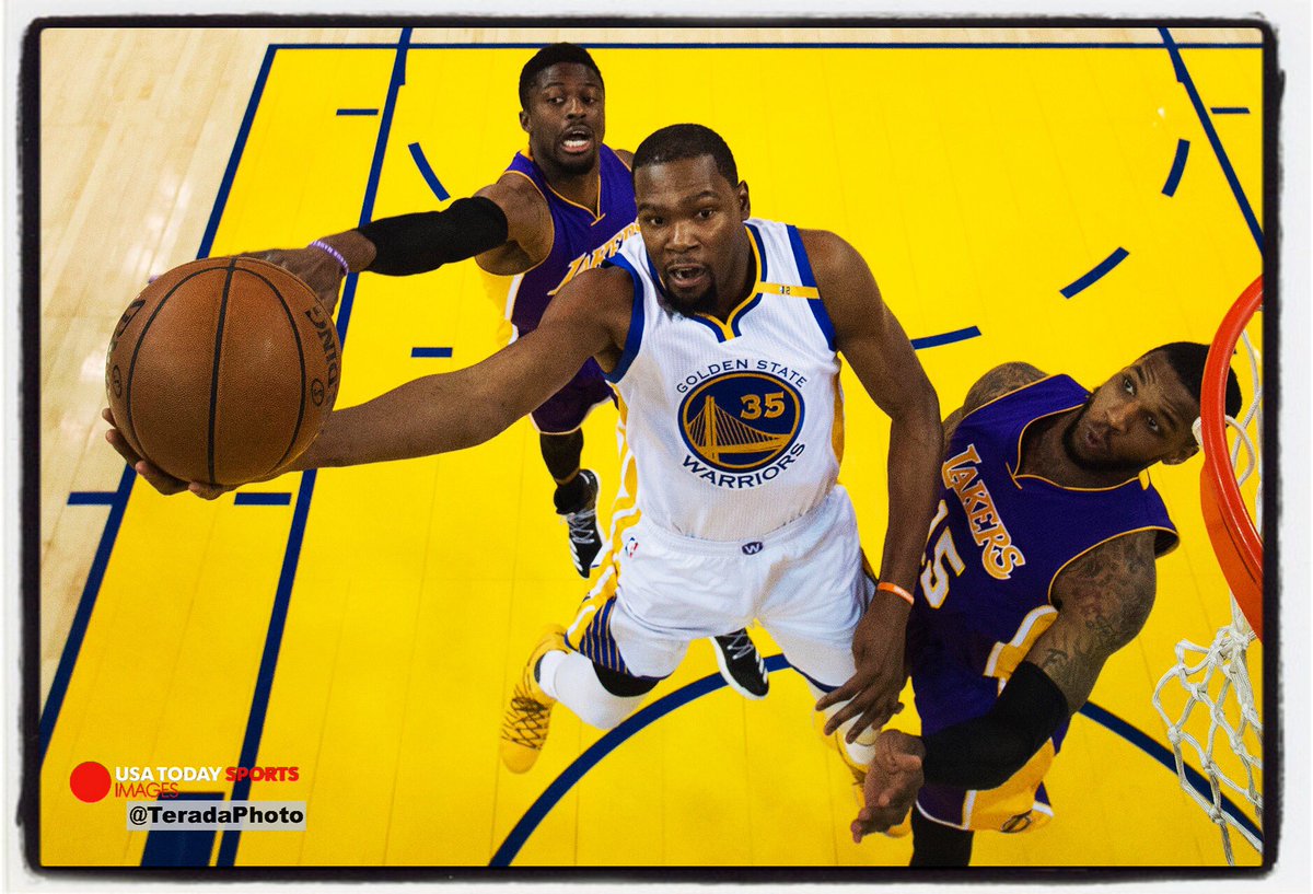 .<a href="/warriors/">Golden State Warriors</a> <a href="/KDTrey5/">Kevin Durant</a> shoots vs <a href="/Lakers/">Los Angeles Lakers</a> | @usatsimg