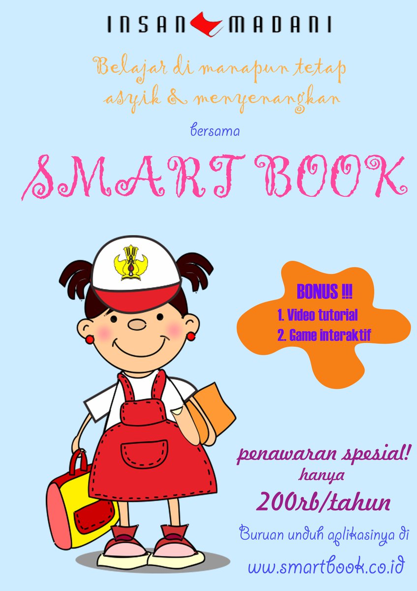 Belajar dimanapun tetap asyik &amp; menyenangkan bersama SMART BOOK! 
#SmartBook #PIM