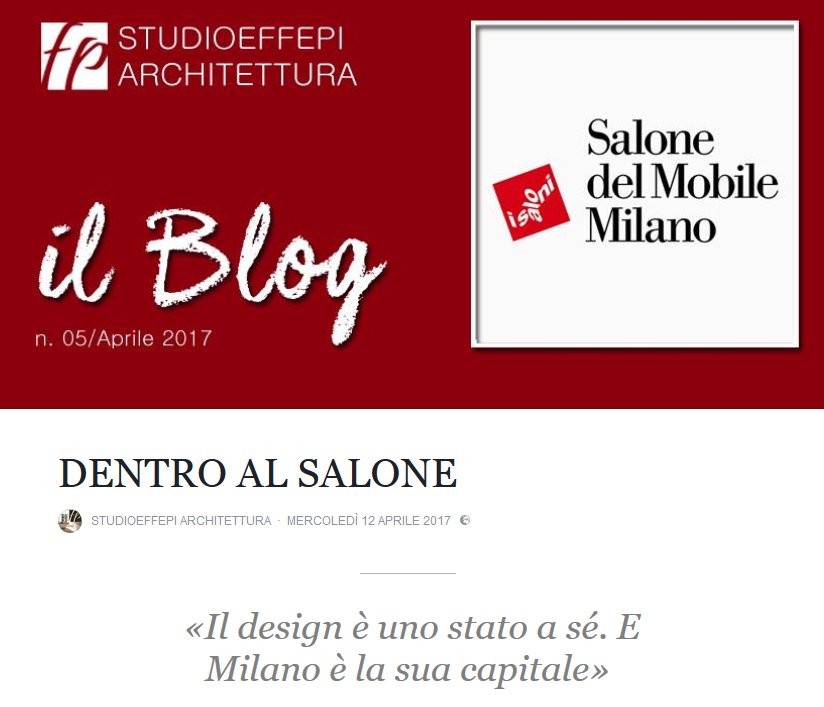 studioeffepi's tweet photo. Nuovo articolo sul nostro blog! Dedicato al Salone del Mobile!
#SaloneDelMobile #design #furnituredesign 
https://t.co/6gWX4t4AkN https://t.co/hem7hciYUx