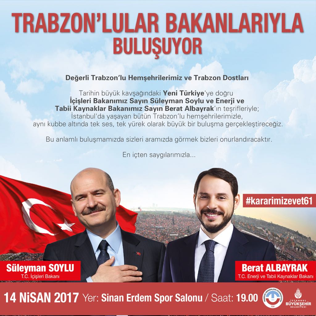 suleymansoylu's tweet image. Kıymetli hemşehrilerim, Enerji Bakanımız Sayın @BeratAlbayrak ile birlikte, yarın 19'da Sinan Erdem Spor Salonu'nda buluşalım