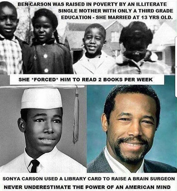 GrapevineYRO's tweet photo. Never let circumstances determine your destiny. @RealBenCarson didn't. https://t.co/rjOdFKlxTd