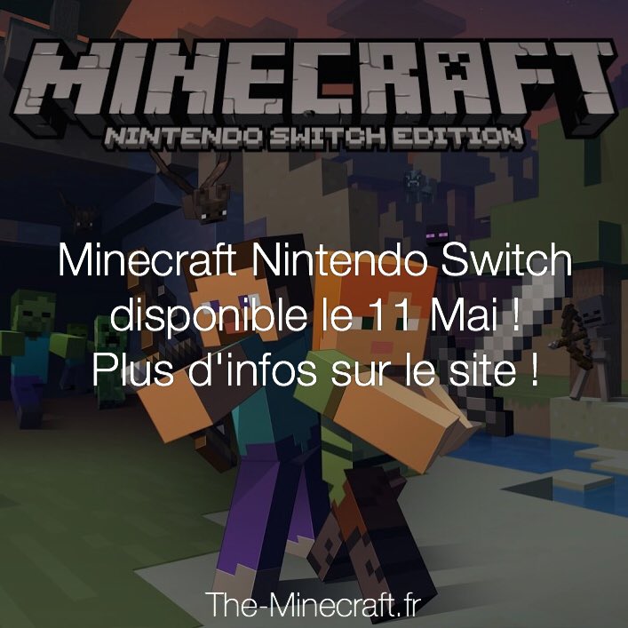 📢 Minecraft sur Nintendo Switch !
➜ Disponible le 11 Mai sur l'eShop 📆 
➜ Avec le pack Mario !
➜ Tout savoir : tinyurl.com/themc-switch