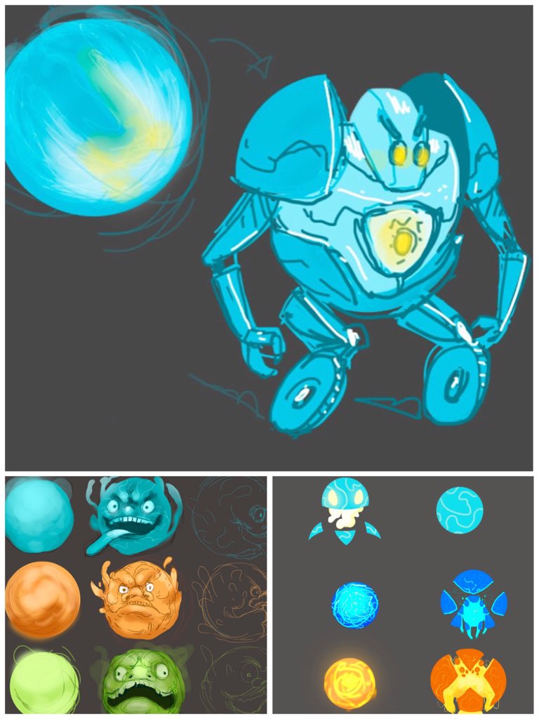 MadBallzGame's tweet photo. Balls with personality. Inspired by Transformers and Bakugan, this is what we are tinkering with. #madballz #gamedev https://t.co/SvWtc0yFyY