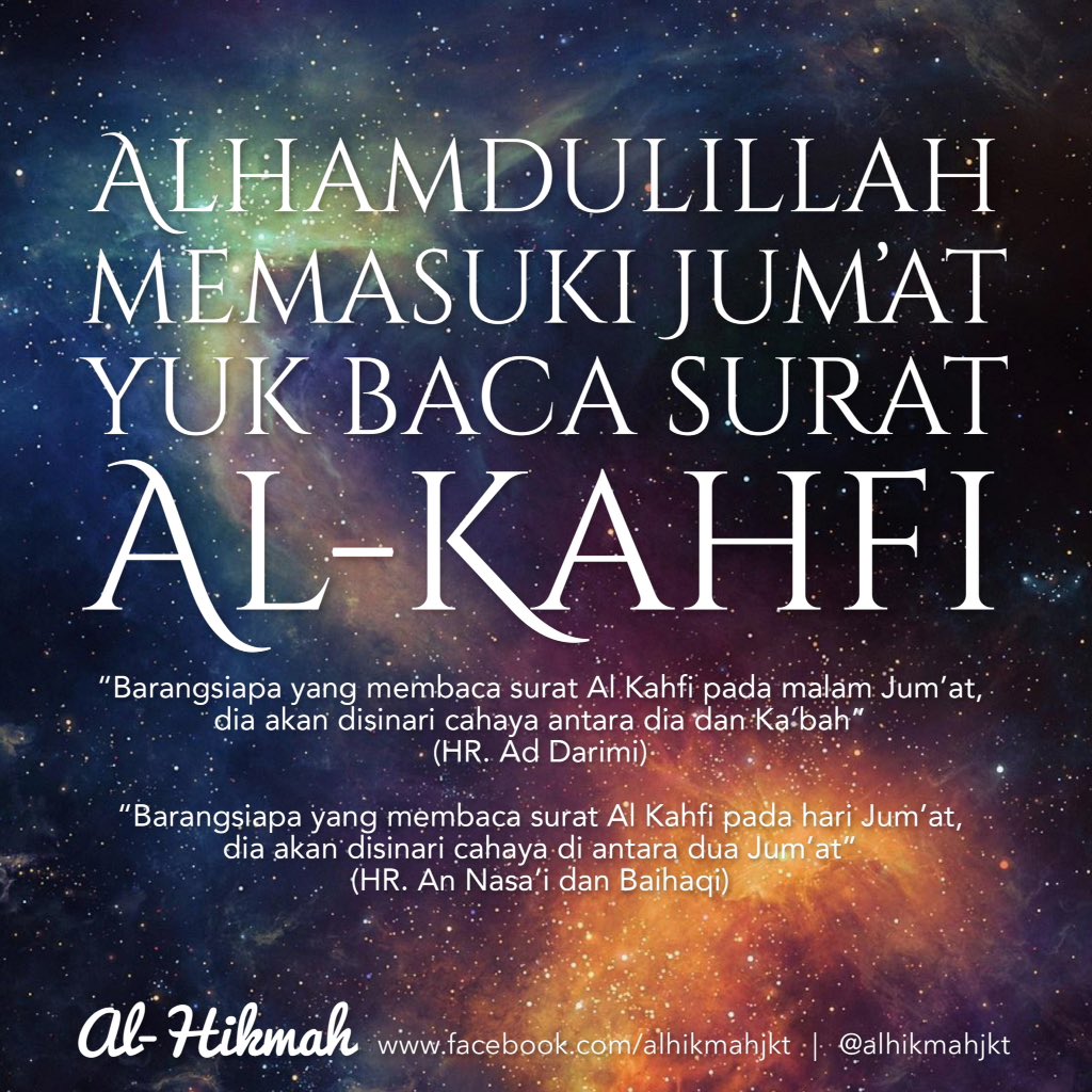 Jumat. Jangan lupa baca Al-Kahfi