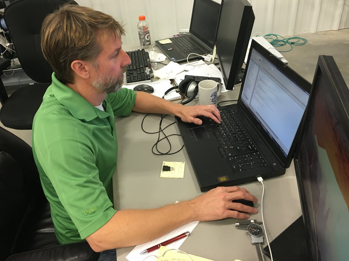 Todd is commissioning the logic programming for an electrical connector inspection machine.