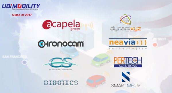 #Ubimobility 2017 débute le 3 juin aux 🇺🇸. Ces 8 #startups lauréates seront accélérées pour s'imposer sur le marché de la #voitureautonome