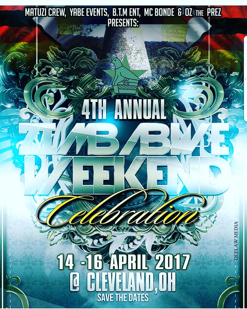 MCBonde1's tweet photo. All roads lead to #Cleveland #Ohio #USA for the 4th annual #ZimbabweWeekend feat. 5 events for the whole #longweekend to celebrate #Zimbabwe https://t.co/wMesZZFghN