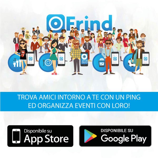 #FRIND è l'APP che permette di mettersi in contatto con gli amici in zona, creare eventi insieme e comunicare!
ow.ly/Y2So30aPADE