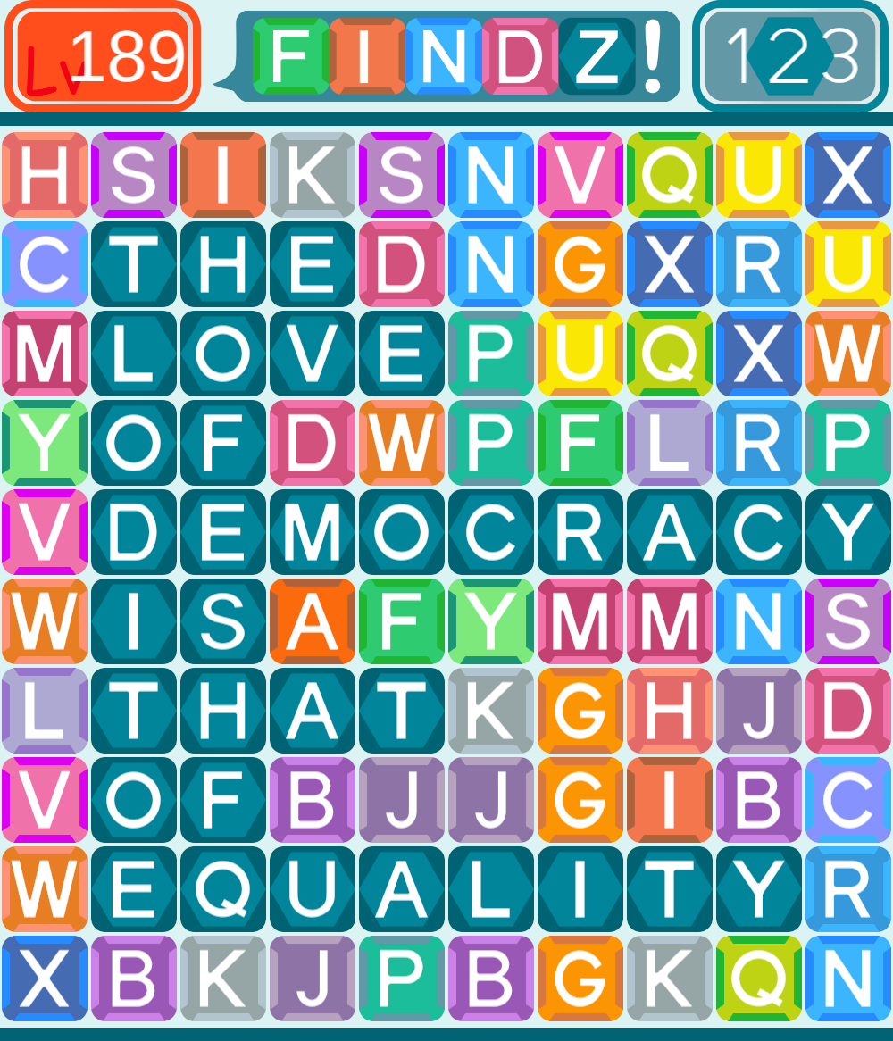 FindZgame's tweet photo. #FindZ #Level189 #TheLoveOfDemocracyIsThatOfEquality is available now. Democracy is the most equal way of selection. #Montesquieu https://t.co/K2iQHUL172