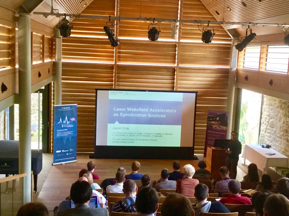 AnXAS2017's tweet photo. Jason Cole - Laser Wakefield Accelerators as Synchrotron Light Sources https://t.co/EWTROvjhZs