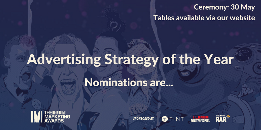 Nominations go to <a href="/AMV_Live/">AMV Live</a> @bjlgroup <a href="/genesisbelfast/">Genesis</a> <a href="/SanMiguel_UK/">San Miguel</a> <a href="/thecornerLDN/">The Corner</a> <a href="/tbwamanchester/">TBWA MANCHESTER</a> <a href="/VCCP/">VCCP</a> #DrumMarketing