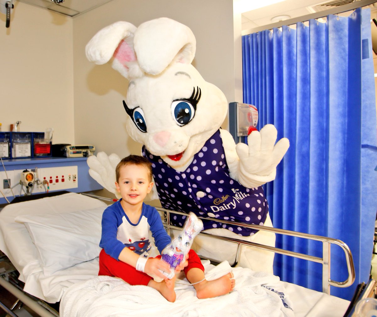 schf_kids's tweet photo. Thanks for the visit this week @CadburyAU  - lots of our little patients are very happy! #eastervisit #sydneykids https://t.co/l286iz4toe