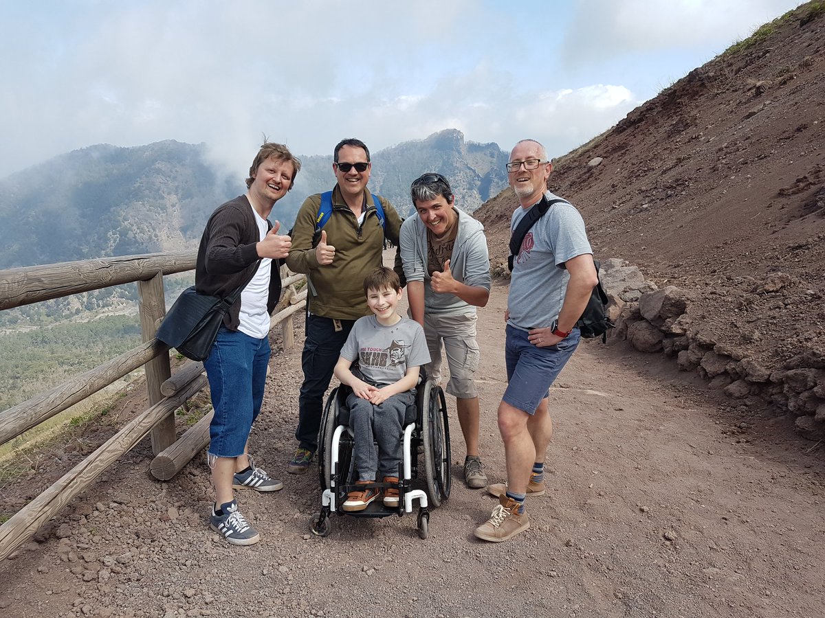 tadhgain23's tweet photo. At the top of Vesuvius! Special thanks to Tom's international support team - Spain and Italy, Pablo & Paulo #didittogether @GrangeHartford https://t.co/8qVC9l14Q4