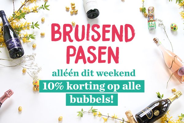 Dit weekend wordt het genieten geblazen! En met een heerlijk glas bubbels bij de brunch is het helemaal goed toeven. Bruisend Pasen!